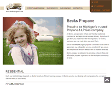 Tablet Screenshot of beckspropane.com